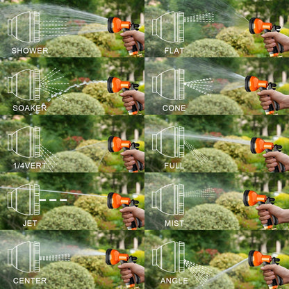 Garden Hose Nozzle Sprayer: 2 Pack 10 Watering Patterns Spray Nozzles Heavy Duty Hose Head Hose Attachment