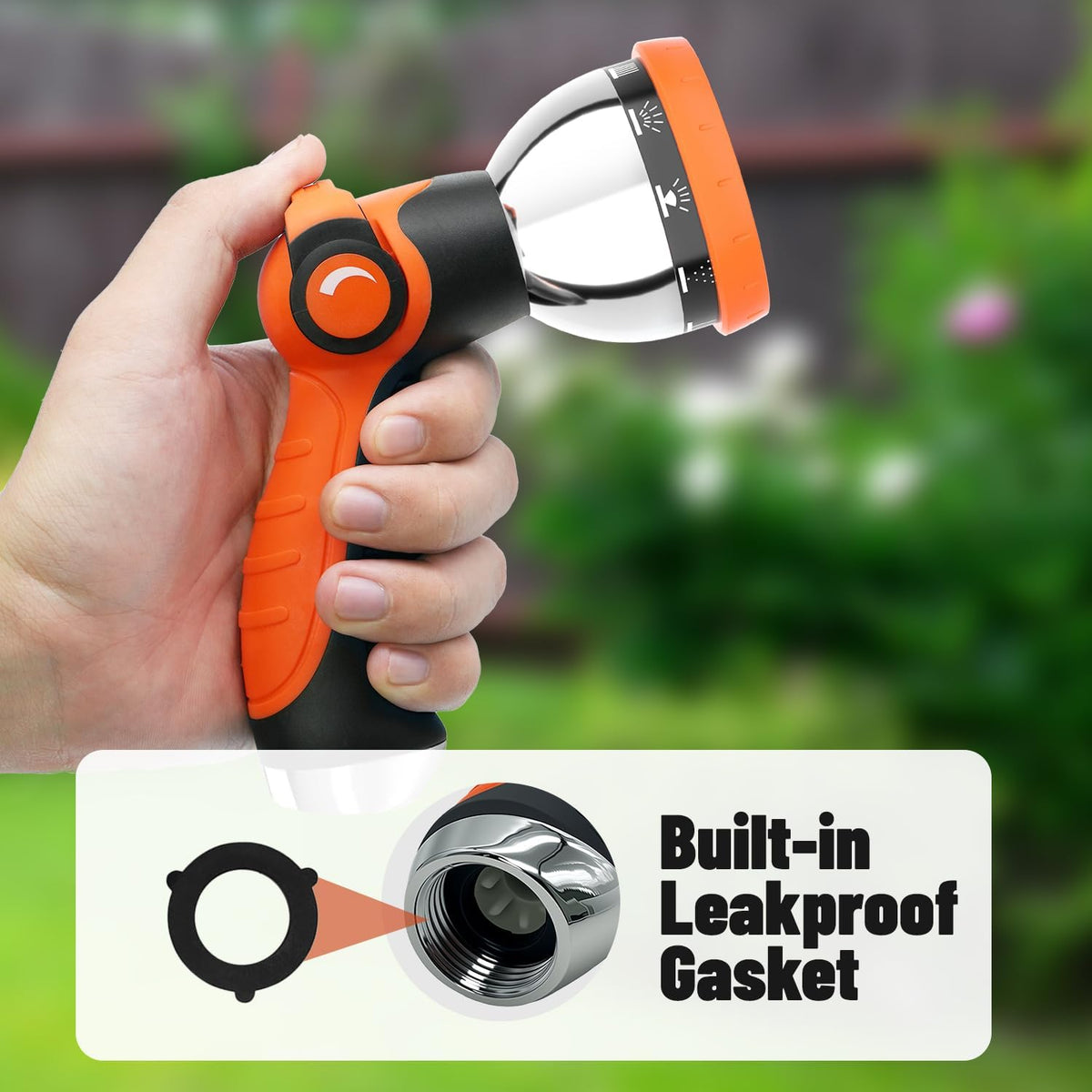 Garden Hose Nozzle Sprayer: 2 Pack 10 Watering Patterns Spray Nozzles Heavy Duty Hose Head Hose Attachment