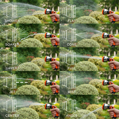 Garden Hose Nozzle Sprayer: 2 Pack 10 Watering Patterns Spray Nozzles Heavy Duty Hose Head Hose Attachment