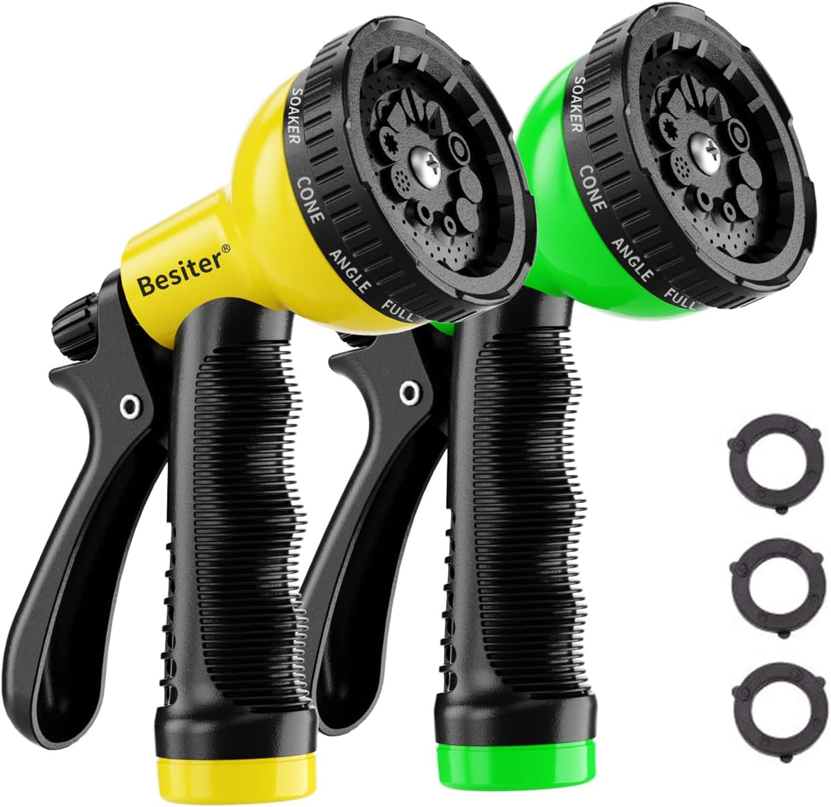 Garden Hose Nozzle Sprayer: 2 Pack 10 Watering Patterns Spray Nozzles Heavy Duty Hose Head Hose Attachment