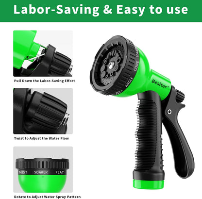 Garden Hose Nozzle Sprayer: 2 Pack 10 Watering Patterns Spray Nozzles Heavy Duty Hose Head Hose Attachment