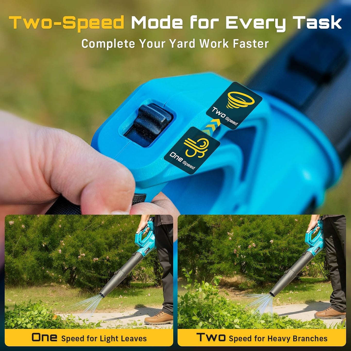 20V Pole Hedge Trimmer Cordless, 8.5 FT Reach, Dual 4.0Ah Batteries
