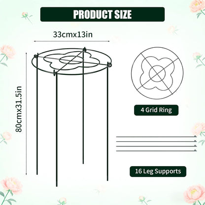 4 Pcs Peony Cages and Supports, 13"x31.5" Plant Supports for Outdoor Plants