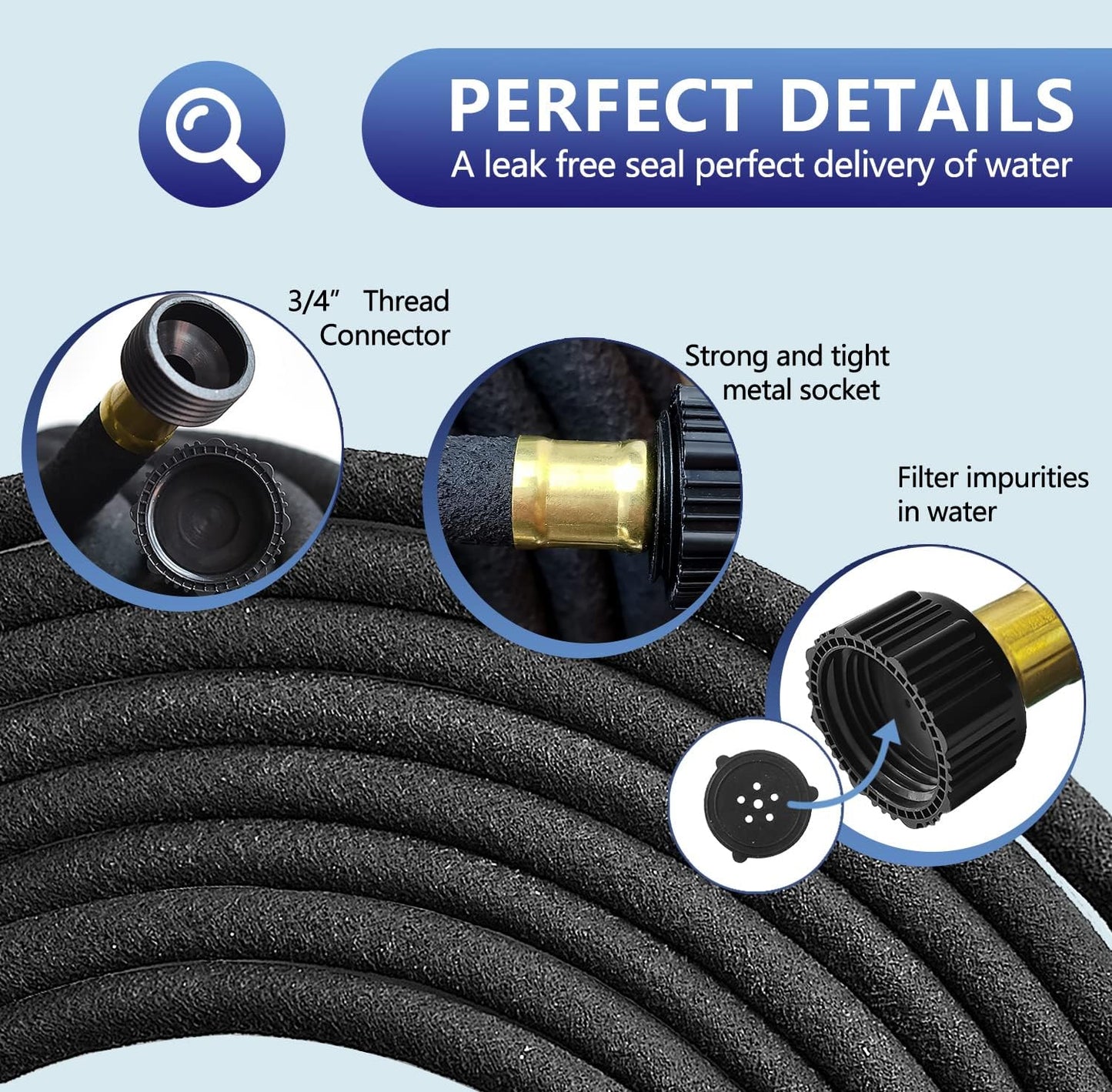 3 Pack Soaker Hose 10 FT for Garden Bed, 1/2’’ Diameter Short Soaker Hoses for Irrigation To Save 70% Water, Short Drip Soaking Hose for Vegetable Beds (3 Pack 10 FT)
