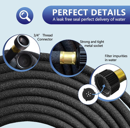 3 Pack Soaker Hose 10 FT for Garden Bed, 1/2’’ Diameter Short Soaker Hoses for Irrigation To Save 70% Water, Short Drip Soaking Hose for Vegetable Beds (3 Pack 10 FT)