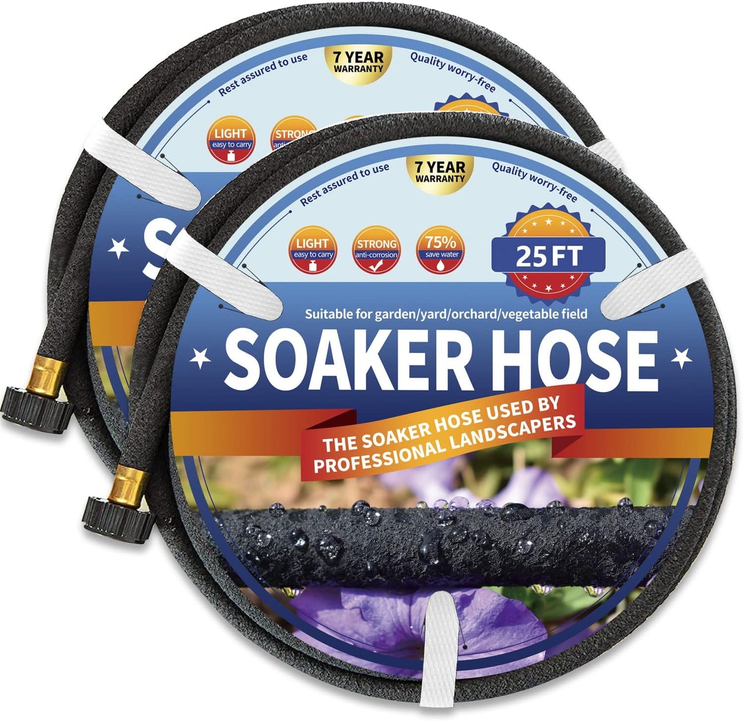 3 Pack Soaker Hose 10 FT for Garden Bed, 1/2’’ Diameter Short Soaker Hoses for Irrigation To Save 70% Water, Short Drip Soaking Hose for Vegetable Beds (3 Pack 10 FT)