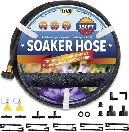 3 Pack Soaker Hose 10 FT for Garden Bed, 1/2’’ Diameter Short Soaker Hoses for Irrigation To Save 70% Water, Short Drip Soaking Hose for Vegetable Beds (3 Pack 10 FT)