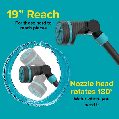 Long Reach 19" Button Control Watering Wand with Swivel Connect