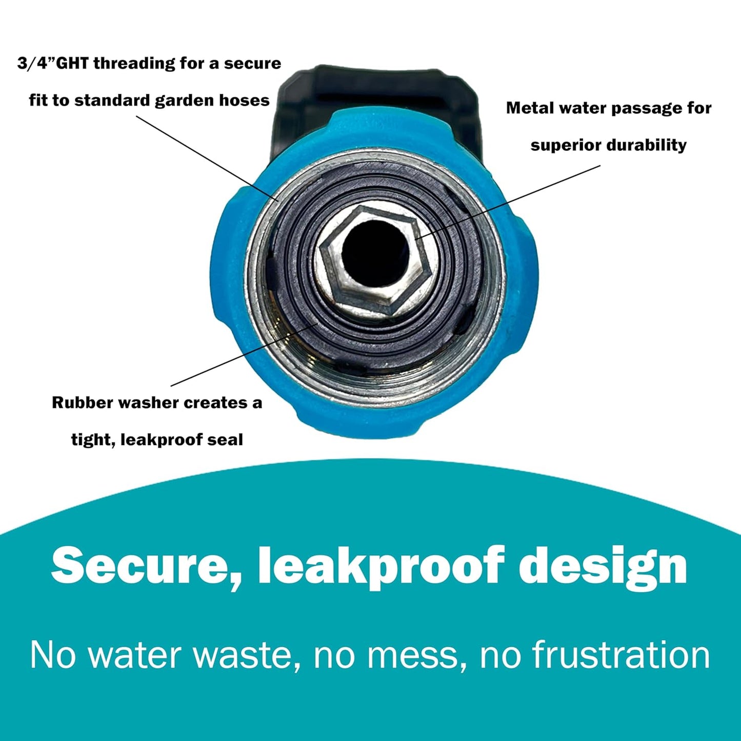 Long Reach 19" Button Control Watering Wand with Swivel Connect
