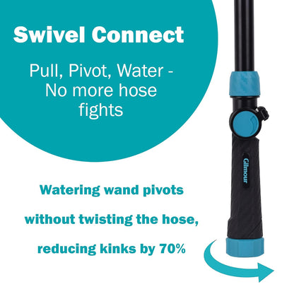 Long Reach 19" Button Control Watering Wand with Swivel Connect