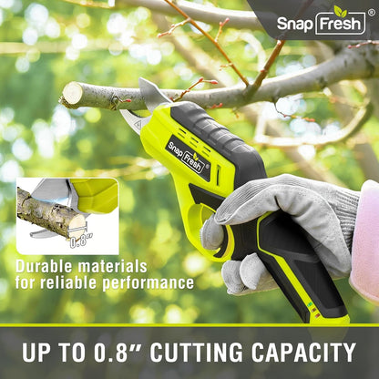 4V Electric Pruning Shears, 0.8" Cutting Capacity w/Extra Blade