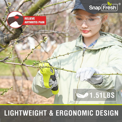 4V Electric Pruning Shears, 0.8" Cutting Capacity w/Extra Blade
