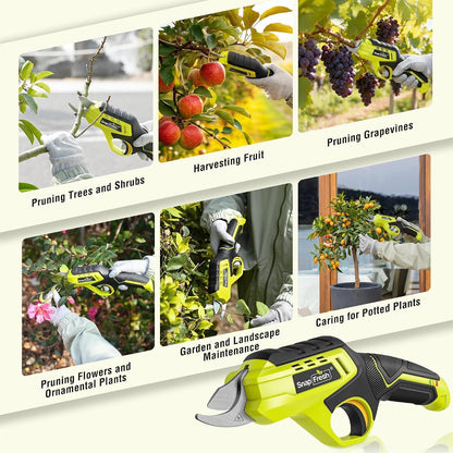 4V Electric Pruning Shears, 0.8" Cutting Capacity w/Extra Blade