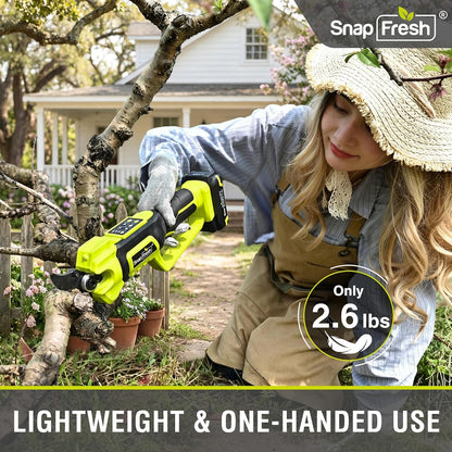 4V Electric Pruning Shears, 0.8" Cutting Capacity w/Extra Blade