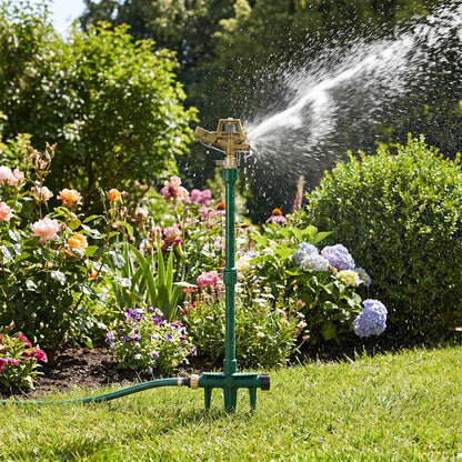 Impact Sprinkler for Yard Large Area with Extension Risers(Weighted Base)