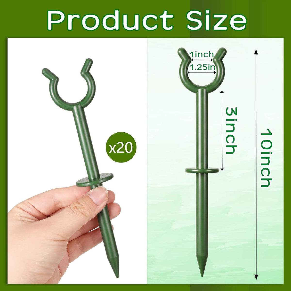 30 Pcs 3/4'' Garden Hose Guide Stakes for Yard Lawn, Black