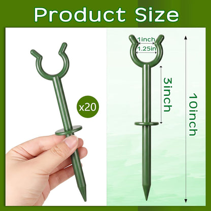 30 Pcs 3/4'' Garden Hose Guide Stakes for Yard Lawn, Black
