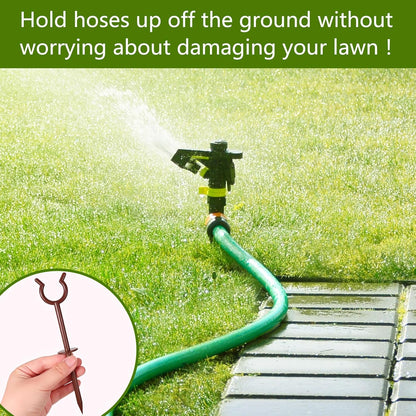 30 Pcs 3/4'' Garden Hose Guide Stakes for Yard Lawn, Black