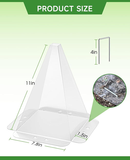 20 Pack Garden Cloches,Clear Reusable Plant Bell Covers,7.8"x11"