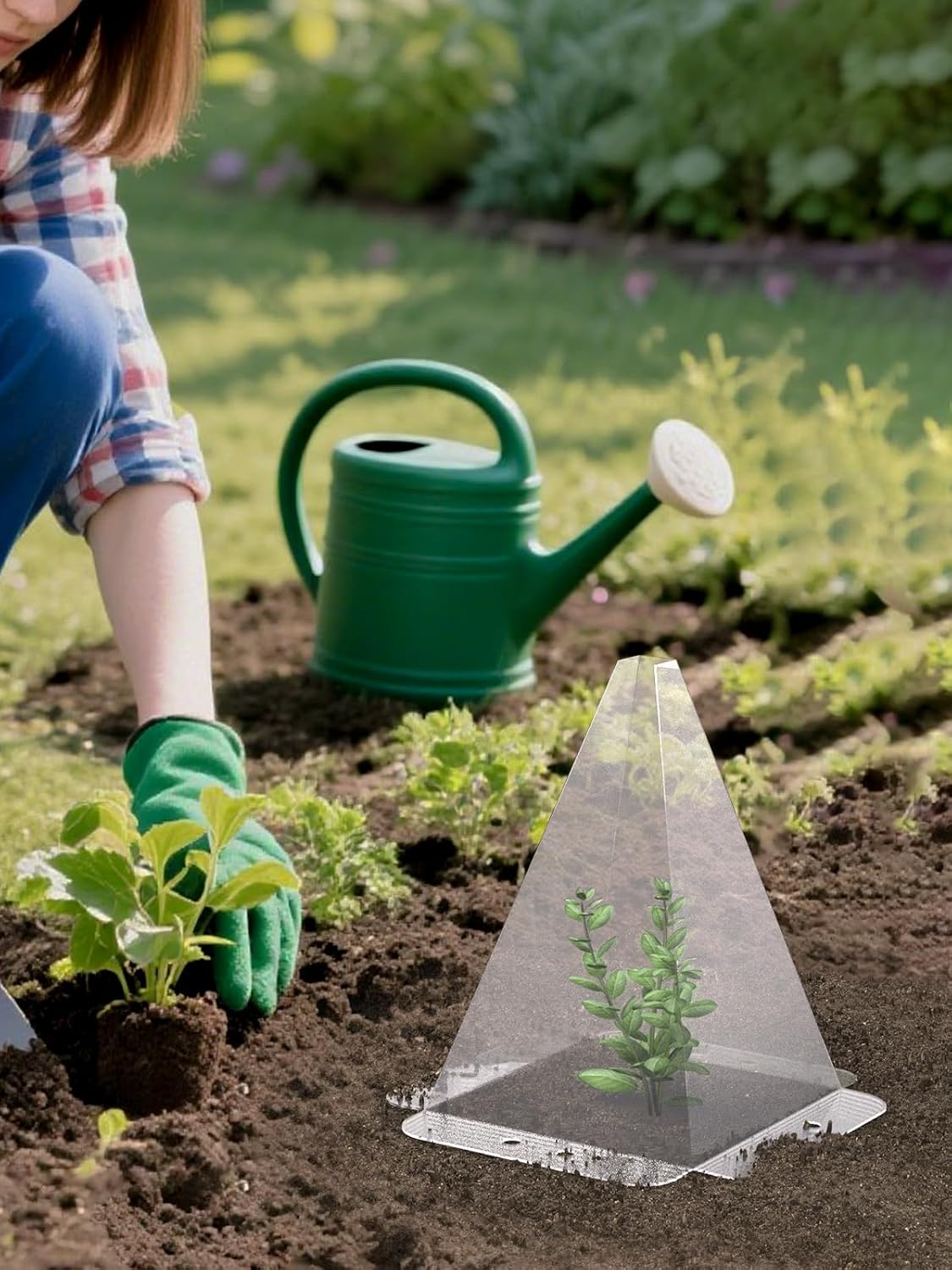 20 Pack Garden Cloches,Clear Reusable Plant Bell Covers,7.8"x11"