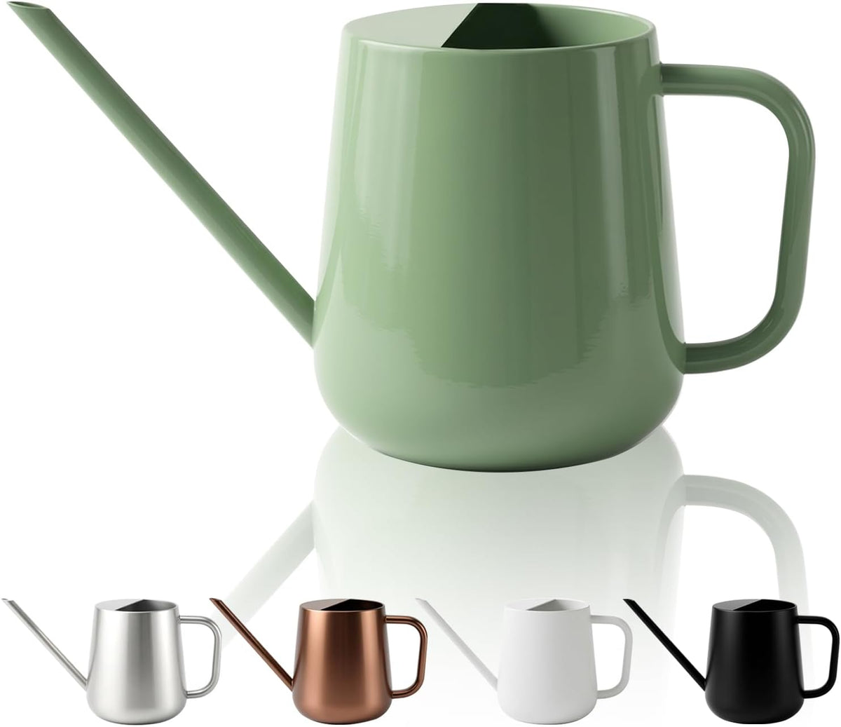 Watering Can for Indoor & Outdoor Plants, 35 oz/1000ml Watering Can with Metal Handle, Stainless Steel Garden Long Spout Watering Pot for Indoor House Plants Bonsai Flower Decorative