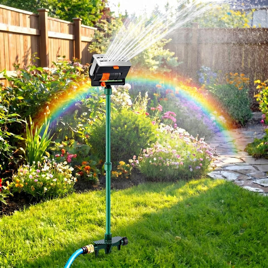 4 Way Adjustable Mini Turbo Oscillating Lawn Sprinkler(Triangular Base)