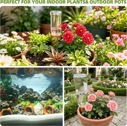 10 Pack Terracotta Watering Spikes, Plant Watering Devices