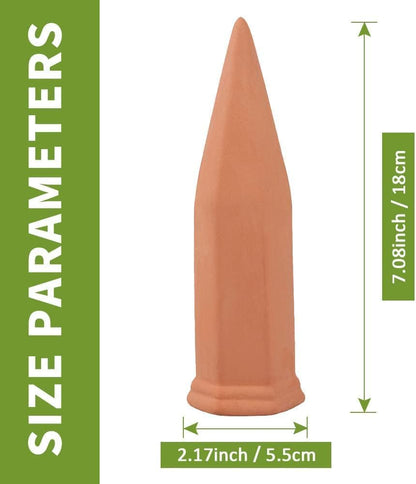 10 Pack Terracotta Watering Spikes, Plant Watering Devices