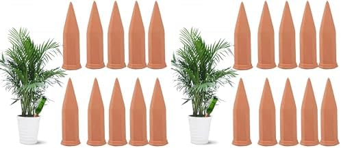 10 Pack Terracotta Watering Spikes, Plant Watering Devices