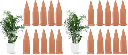 10 Pack Terracotta Watering Spikes, Plant Watering Devices