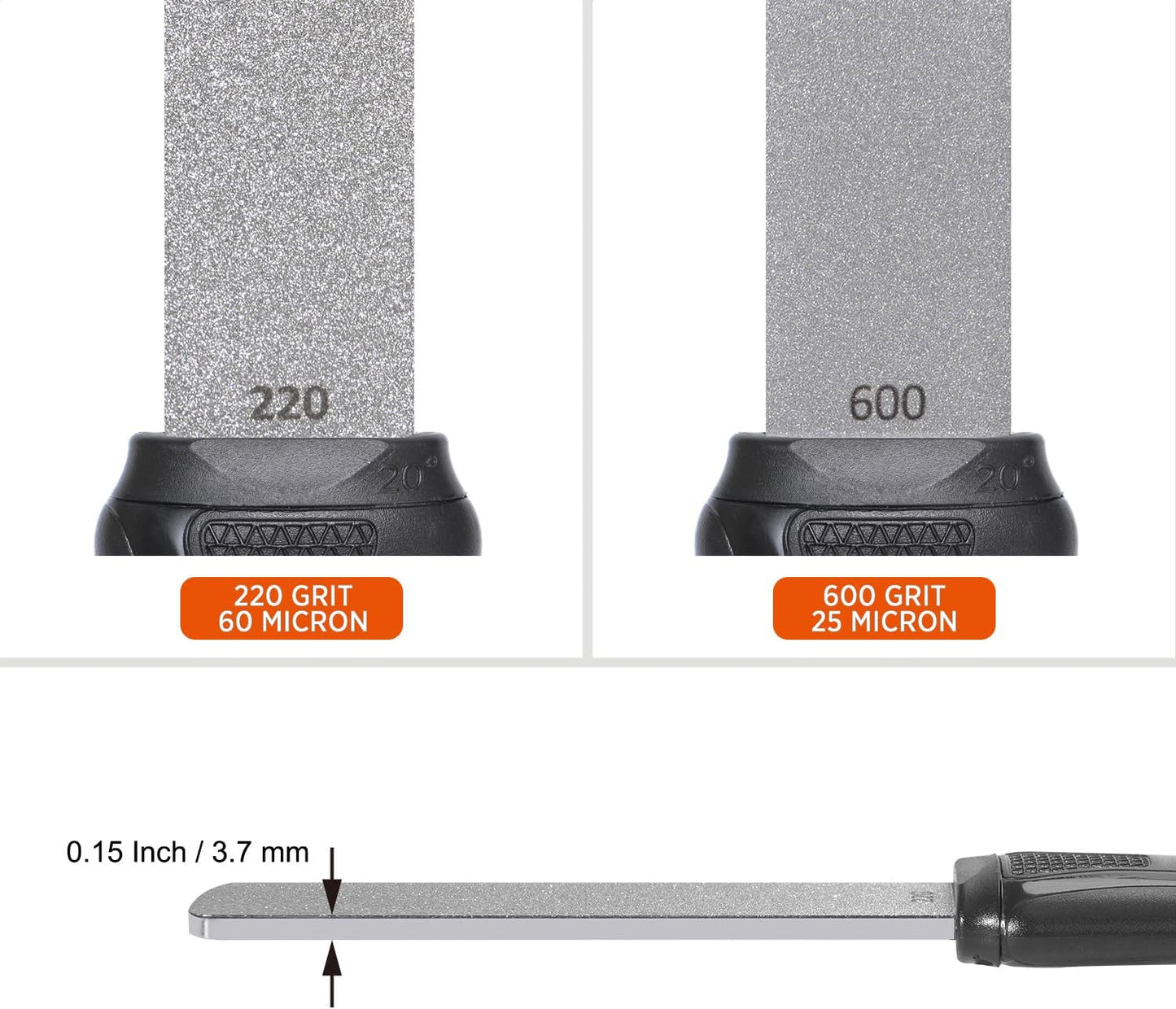 120N Dual-Grit Diamond Sharpening Stone Garden Tool File