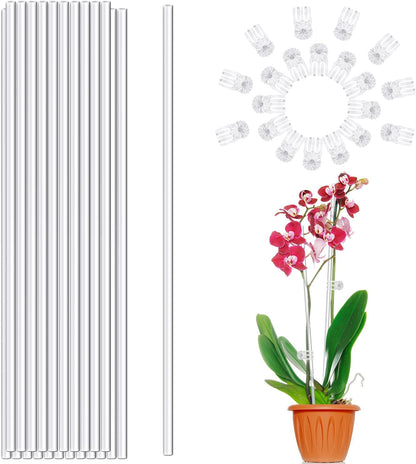 18IN Plant Stakes, Plant Sticks 20PCS Acrylic Clear Plant Support Stakes