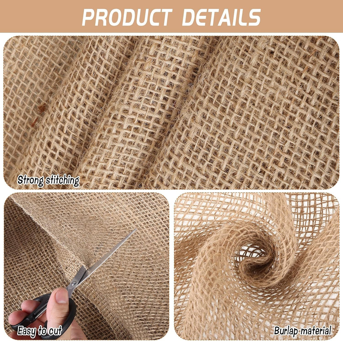 39.4 Inch x 49.2 Ft Natural Jute Burlap Fabric Roll, Large Burlap Fabric Tree Trunk Protector Winter Frost Plant Blanket for Seed Cover, Weed Barrier Fabric,Trees Shrubs Plants Frost Protection