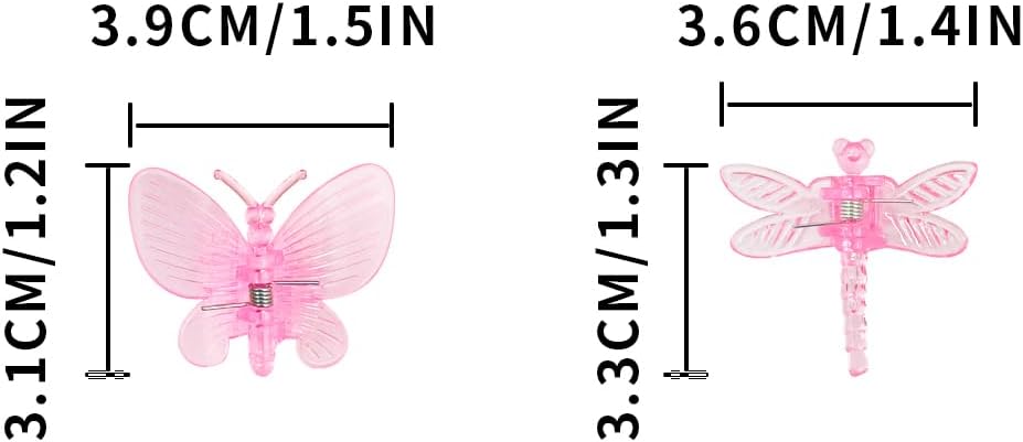 20pcs Butterfly Plant Orchid Clips,Garden Transparent Plant Support Clip for Orchid Support Fixed Vine(Pink)