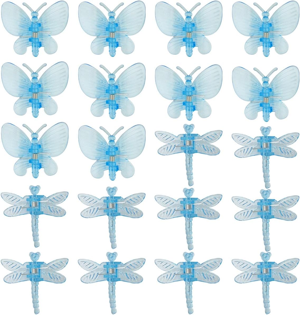 20pcs Butterfly Plant Orchid Clips,Garden Transparent Plant Support Clip for Orchid Support Fixed Vine(Pink)