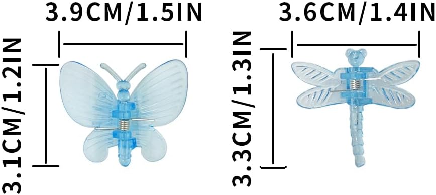 20pcs Butterfly Plant Orchid Clips,Garden Transparent Plant Support Clip for Orchid Support Fixed Vine(Pink)