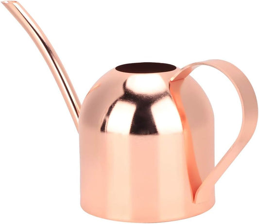 500 ml Stainless Steel Watering Can, Watering Can with Long Spout, for Indoor and Outdoor Indoor Plants (Rose Gold)
