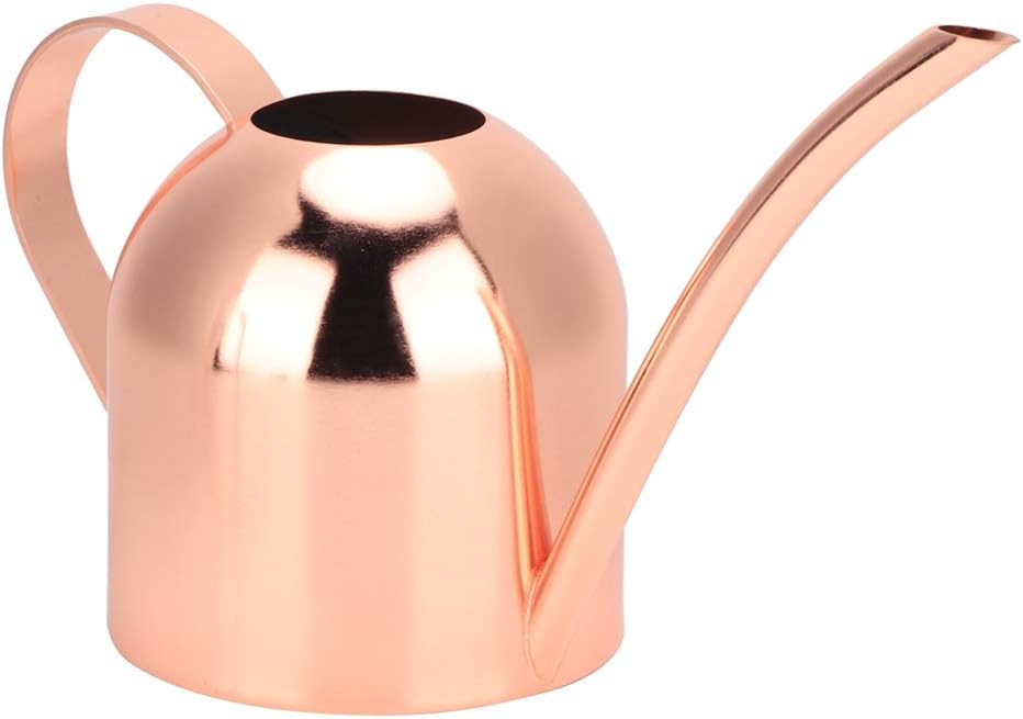 500 ml Stainless Steel Watering Can, Watering Can with Long Spout, for Indoor and Outdoor Indoor Plants (Rose Gold)