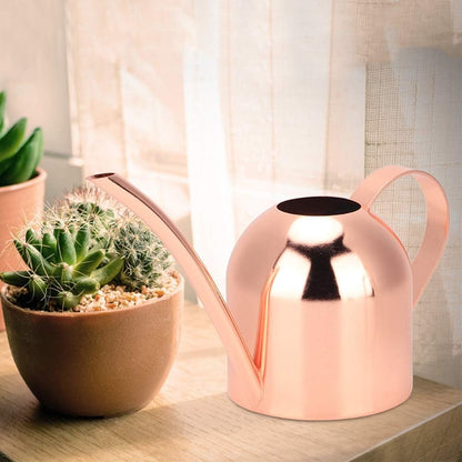 500 ml Stainless Steel Watering Can, Watering Can with Long Spout, for Indoor and Outdoor Indoor Plants (Rose Gold)