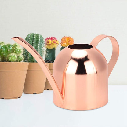 500 ml Stainless Steel Watering Can, Watering Can with Long Spout, for Indoor and Outdoor Indoor Plants (Rose Gold)