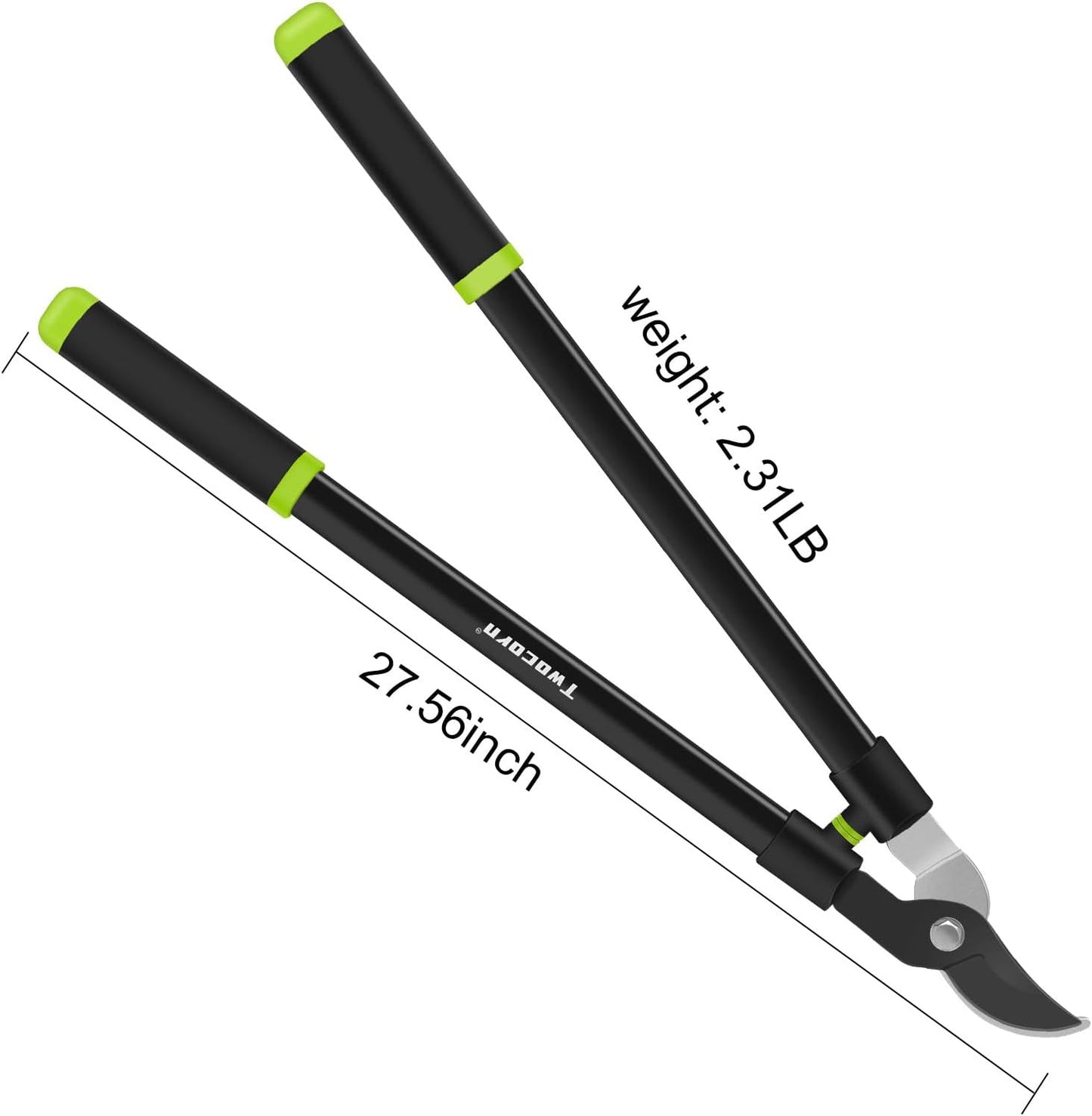 28" Garden Bypass Lopper with Steel Blade, Tree Trimmer Branch Cutter for 1.5’’ Cutting Capacity