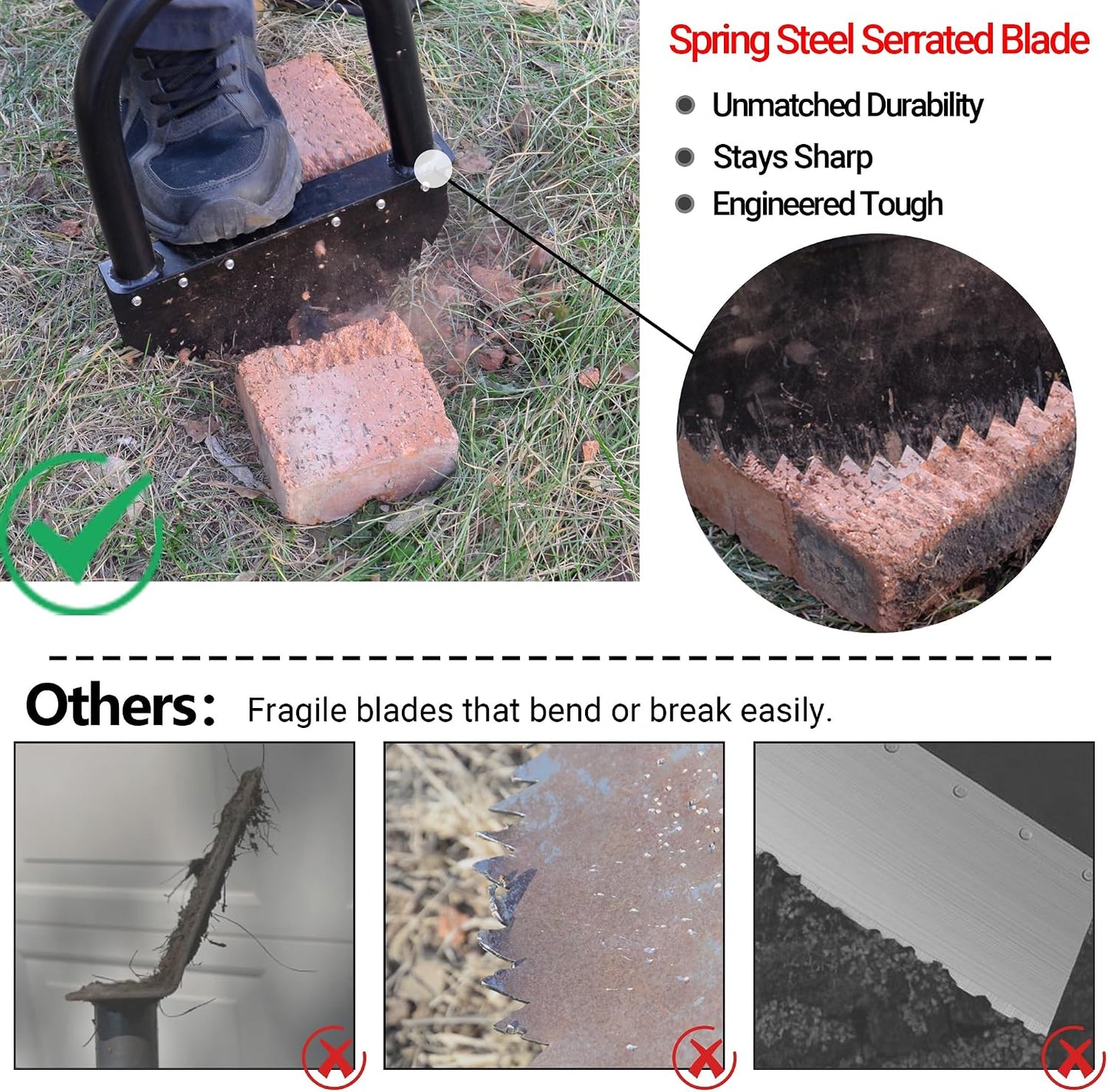41in Edger Lawn Tool & 63in Stirrup Hoe Bundle