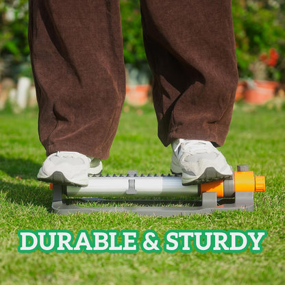 Oscillating Water Sprinklers for Yard, Garden and Lawn Sprinkler for Large Outdoor Area with Adjustable Spray