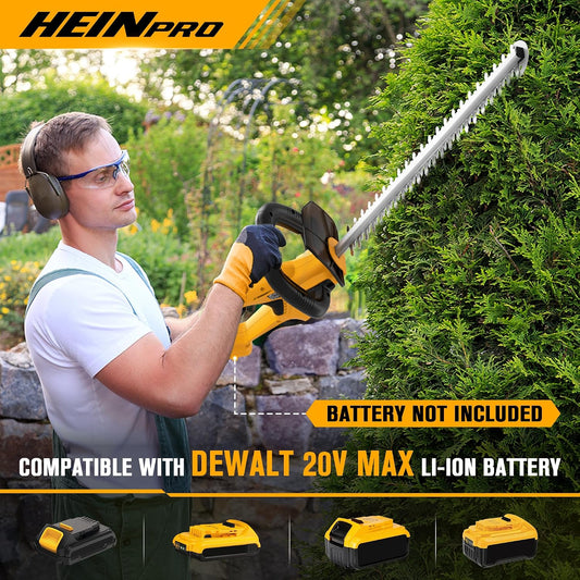 Cordless Hedge Trimmer Compatible with DEWALT 20V MAX Battery