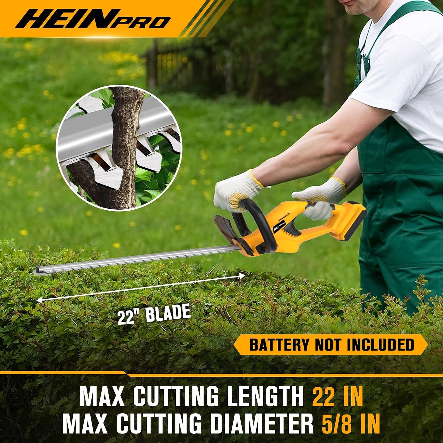 Cordless Hedge Trimmer Compatible with DEWALT 20V MAX Battery