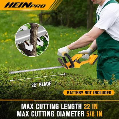 Cordless Hedge Trimmer Compatible with DEWALT 20V MAX Battery