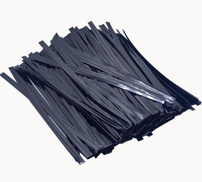 300pcs Metal Twist Ties for Bread Candy Coffee Cookie Bags 4inch Plant Ties Reusable Cable Tie Flexible Banister for Garden Home Kitchen Office Garage Party Xmas Decor (Red & White & Blue)