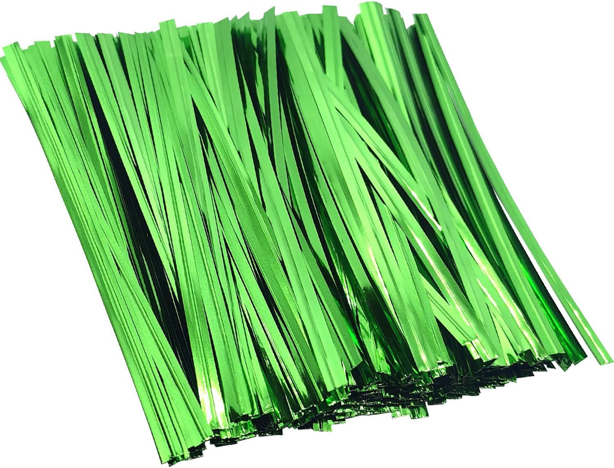 300pcs Metal Twist Ties for Bread Candy Coffee Cookie Bags 4inch Plant Ties Reusable Cable Tie Flexible Banister for Garden Home Kitchen Office Garage Party Xmas Decor (Red & White & Blue)