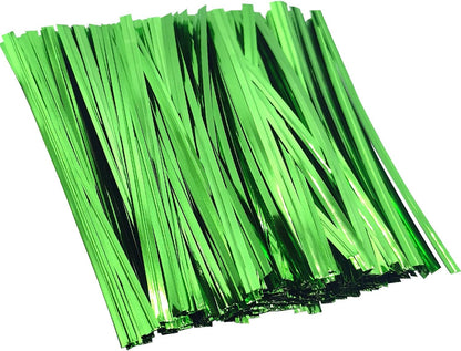 300pcs Metal Twist Ties for Bread Candy Coffee Cookie Bags 4inch Plant Ties Reusable Cable Tie Flexible Banister for Garden Home Kitchen Office Garage Party Xmas Decor (Red & White & Blue)