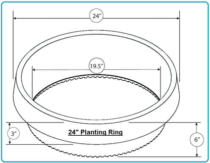 6-Pack 24-inch Tree Planting Rings – Deep Root Watering Basin & Edging.
